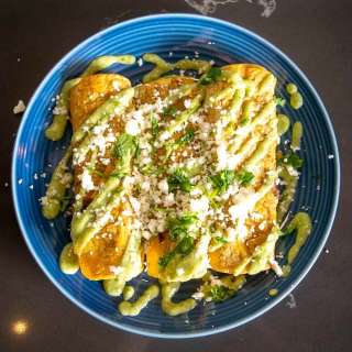 Fridge Enchiladas with Salsa de Aguacate