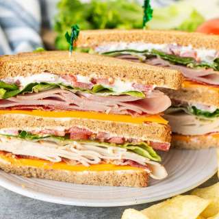 Club Sandwich on Wheat Bread