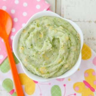 Broccoli, Potato and Cheese Puree