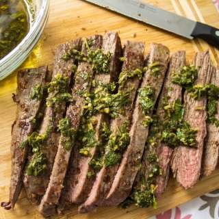 Flank Steak with Chimichurri Sauce