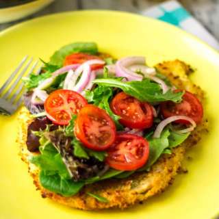Baked Milanese Chicken with Mixed Greens and Tomato Salad