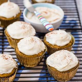 Pumpkin Muffins with Cream Cheese Frosting