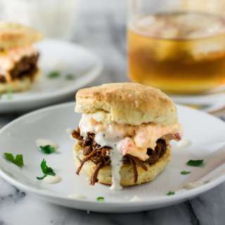 White BBQ Brisket Sandwiches