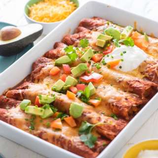Sweet Potato Black Bean Enchiladas