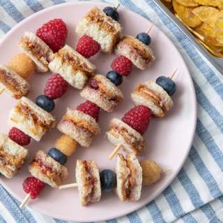 Peanut Butter and Jelly Skewers