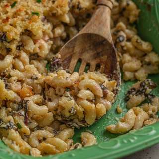 Swiss Chard and Roasted Garlic Mac and Cheese