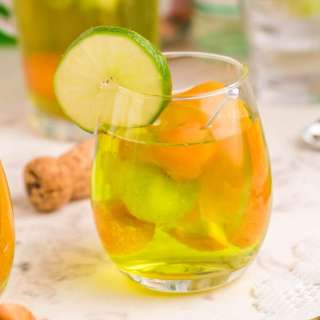 Moscato Sangria with Melon Balls