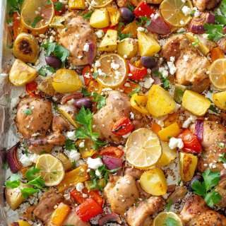 Sheet Pan Greek Chicken Dinner