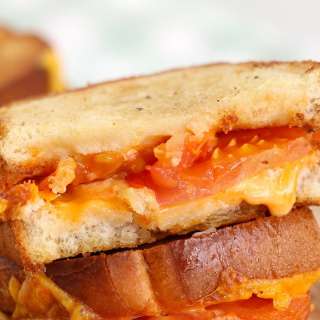 Air Fryer Grilled Cheese and Tomato