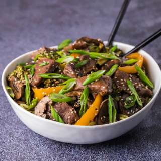 Slow Cooker Beef Tips and Vegetables