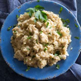 Chicken with Parmesan Cauliflower Rice