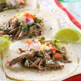 Salsa Verde Beef Tacos