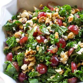 Grape and Feta Kale Salad