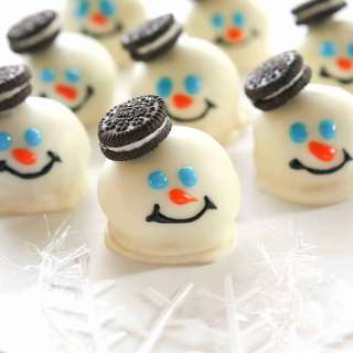 Melting Snowman Oreo Balls