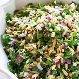Spinach, Feta, and Orzo Salad