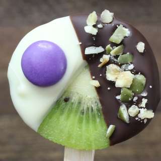 Chocolate Dipped Kiwi Pops Recipe