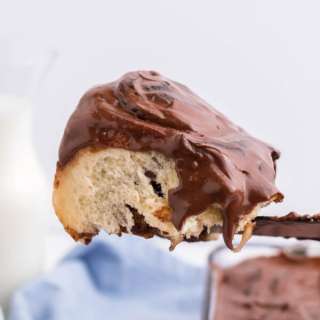 Chocolate Cinnamon Rolls with Chocolate Chips