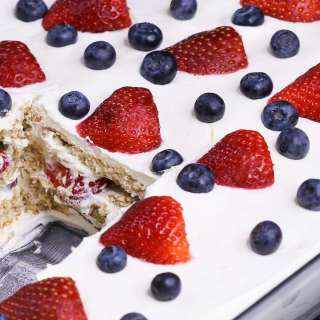 Easy BBQ Dessert Strawberry Ice Box Cake Recipe