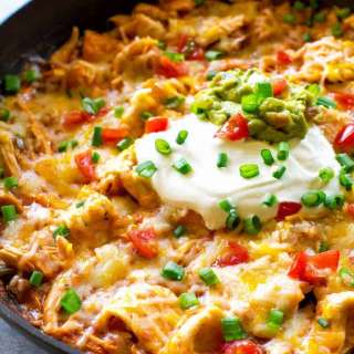 One Pan Chicken Enchilada Skillet