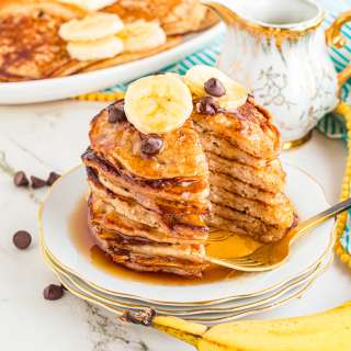 Homemade Banana Pancakes with Nuts