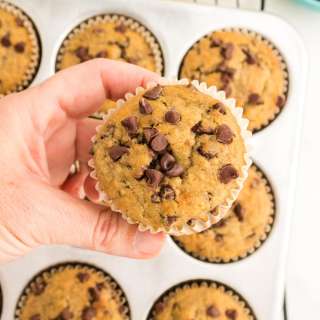 Mini Banana Chocolate Chip Muffins