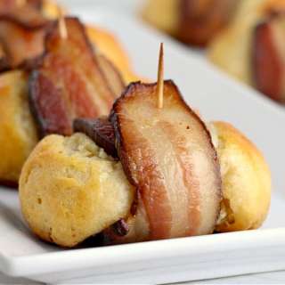 Bacon Wrapped Cheese Biscuits