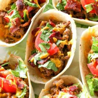 Bacon Cheeseburger Mini Boats