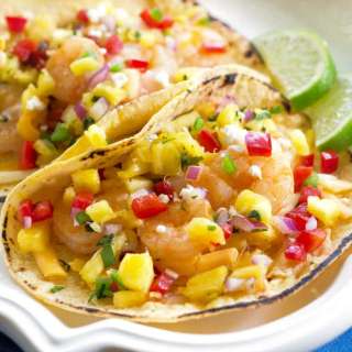 Shrimp Tacos with Pineapple Salsa