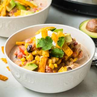 Creamy Chicken Tortilla Soup with Cream Cheese