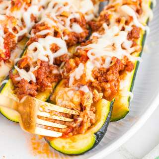 Stuffed Zucchini Boats with Ground Beef