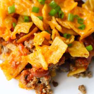 Ground Beef Slow Cooker Frito Pie