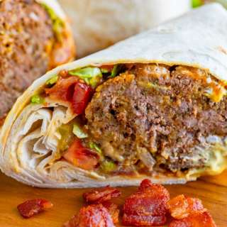 Cheesy Burger Burritos