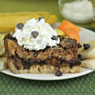 Banana Chocolate Chip French Toast Bake