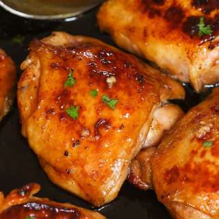 Honey Garlic Sous Vide Chicken Thighs with Crispy Skin