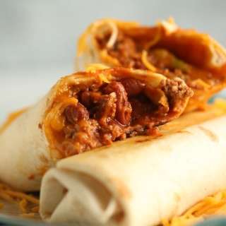 Pork and Bean Burritos