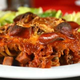 Meat Lovers Pizza Pasta Casserole