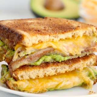 Air Fryer Grilled Avocado Bacon Cheese