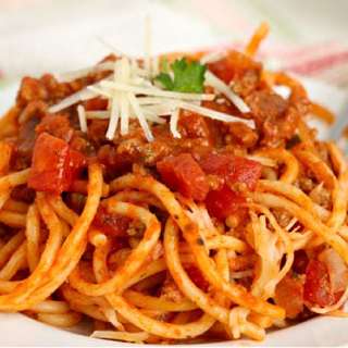 School Cafeteria Spaghetti