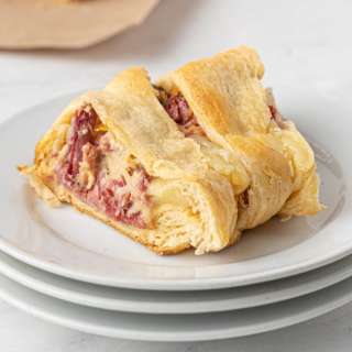Reuben Crescent Ring with Sauerkraut