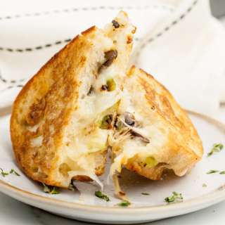 Air Fryer Mushroom Grilled Cheese with Thyme