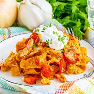 Simple Mexican Chicken Casserole with Doritos
