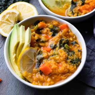 One-Pot Lemony Carrot Red Lentil Stew Recipe