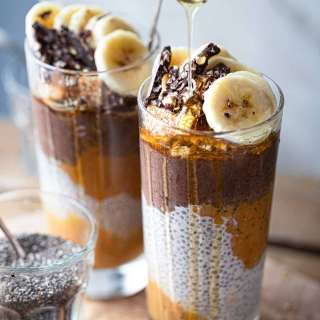 Layered Oat Milk Chia Pudding (Vegan Parfait Cups)