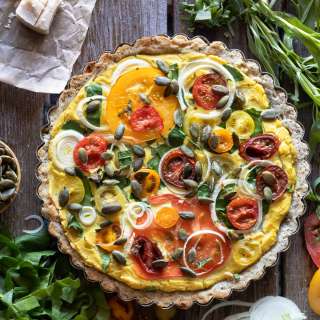 Easy Vegan Quiche with Flaky Gluten-Free Crust