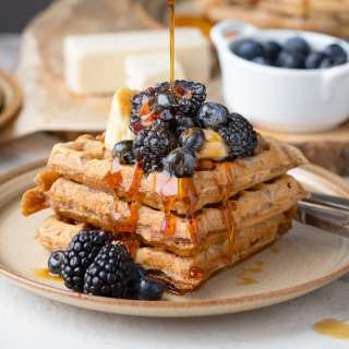 Fluffy Vegan Gluten-Free Waffles (Eggless and Delicious)