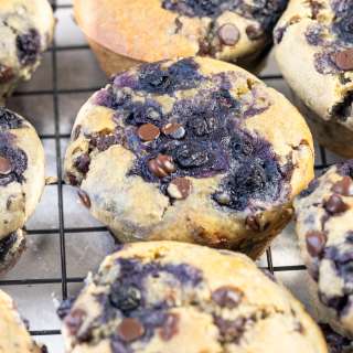 Gluten-Free Blueberry Muffins with Chocolate Chips