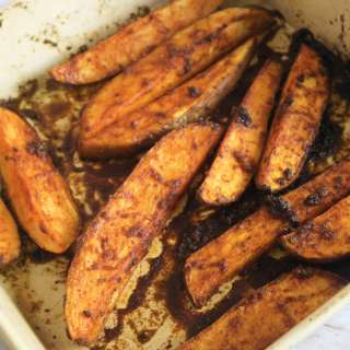 Roasted peri-peri sweet potato wedges