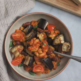 One-pot Aubergine Pasta