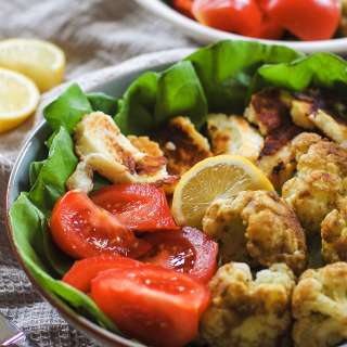 Cumin Cauliflower Salad with Halloumi