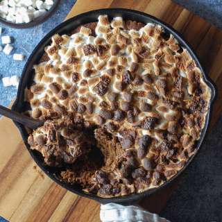S'mores Chocolate Chip Skillet Cookie
